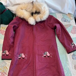 Yukon Parka Embroidered Ladies Small Wool lined
